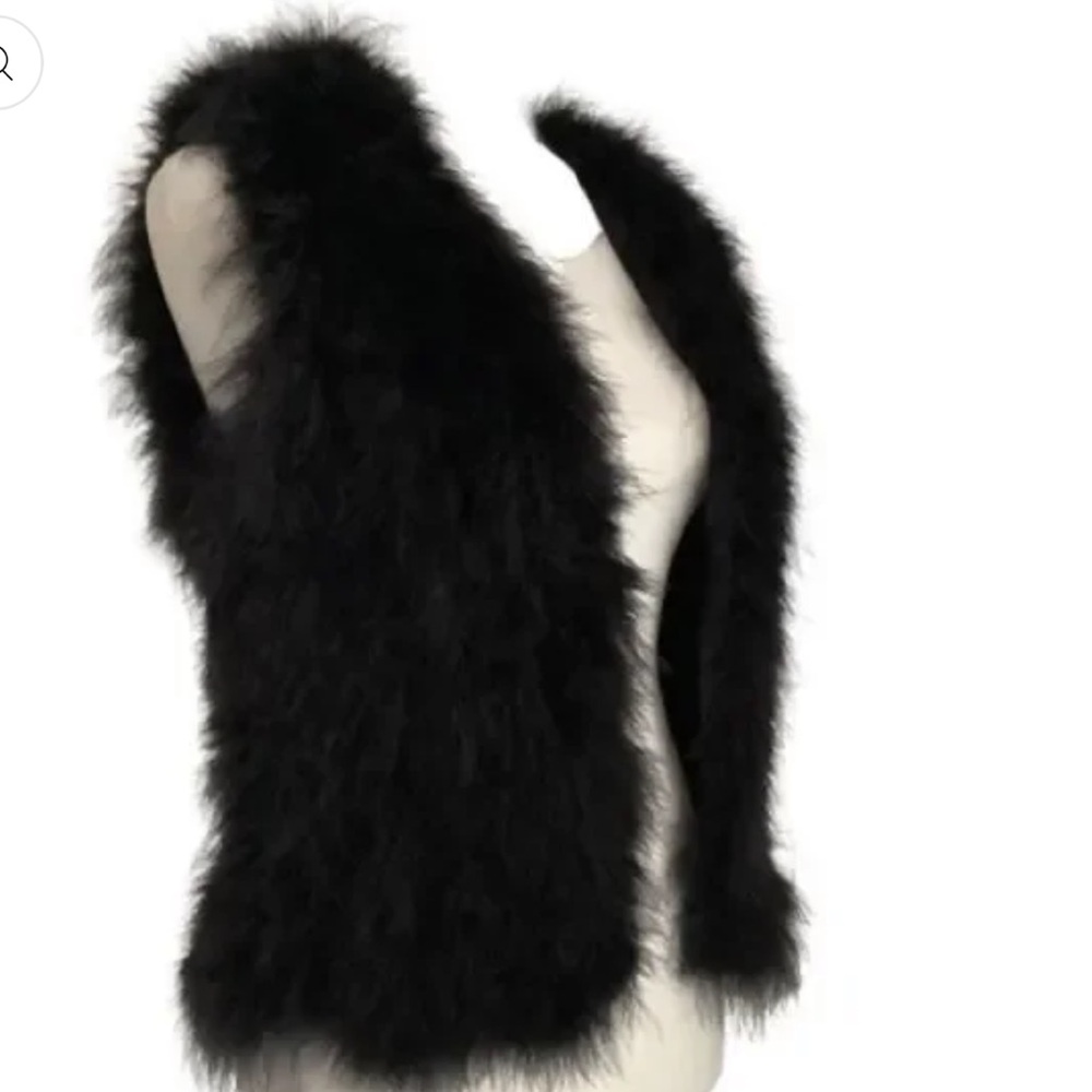 Brand new CLUB MONACO REAL FEATHER VEST SIZE S - BLACK